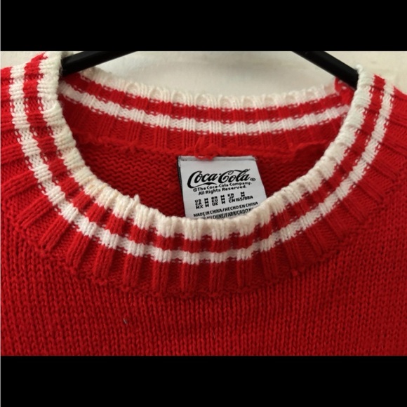 Coca Cola Red Knit Crewneck with White Logo - Picture 6 of 9